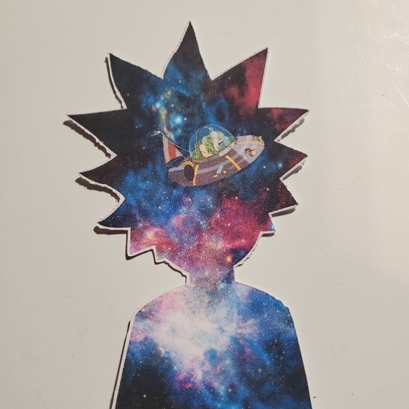 3 Pk Rick & Morty Galaxy Stickers Weatherproof - Picture 2 of 2